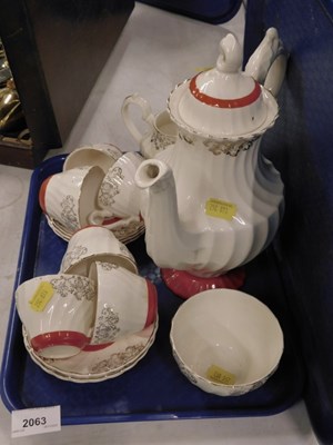Lot 2063 - A Myott Old Chelsea tea set for six, to...