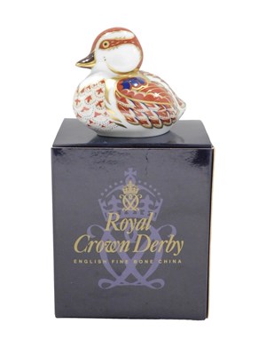 Lot 587 - A Royal Crown Derby swimming duckling...