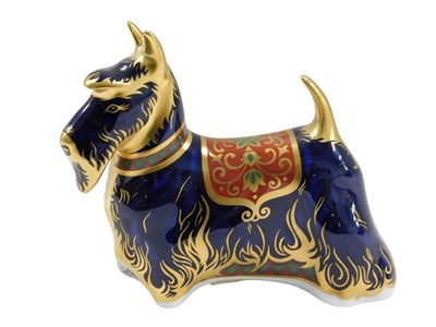 Lot 594 - A Royal Crown Derby Scottish Terrier...
