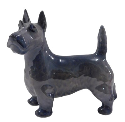Lot 595 - A Royal Copenhagen Scottish Terrier, 10cm high.