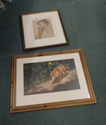 Lot 2088 - A framed print of a drawing of William...