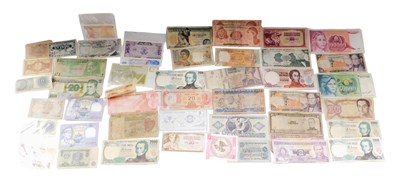 Lot 619 - A collection of foreign banknotes, comprising...