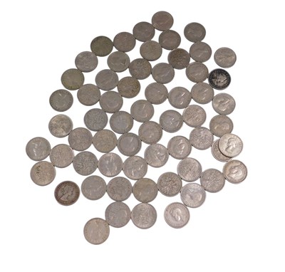 Lot 647 - A quantity of post-47 six pence pieces.