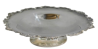 Lot 27 - An Elizabeth II silver pedestal cake stand,...