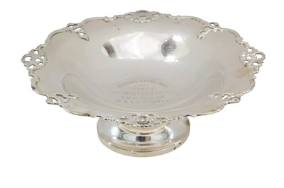 Lot 25 - A George VI silver pedestal poultry related...