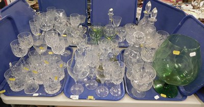 Lot 2138 - Glassware, to include large green brandy type...
