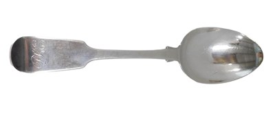 Lot 682 - A silver fiddle pattern serving spoon, bearing...