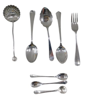 Lot 680 - A collection of silver cutlery, comprising...