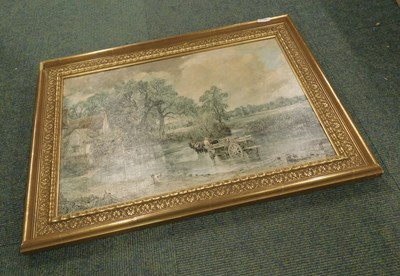 Lot 2154 - A gilt framed canvas print of Constable's The...