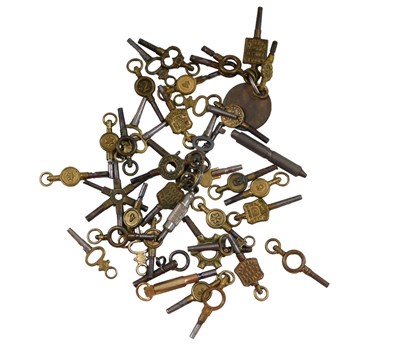 Lot 638 - A collection of antique pocket watch keys.