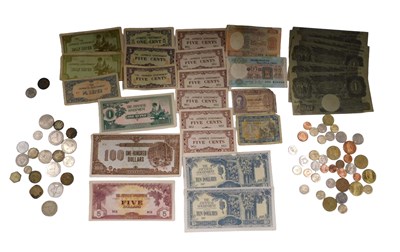 Lot 639 - Mixed foreign coinage, comprising tokens, UAE...