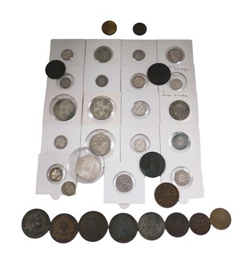 Lot 640 - A collection of pre decimal coinage, foreign...