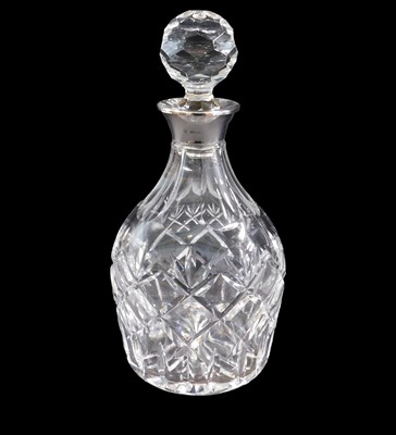 Lot 694 - An Elizabeth II silver collared and cut glass...