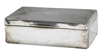 Lot 697 - A George V cigarette box, with engine turned...