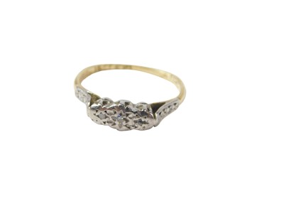 Lot 88 - A dress ring, in the Deco style, set with...