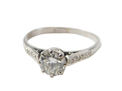 Lot 45 - A diamond solitaire ring, round brilliant cut...