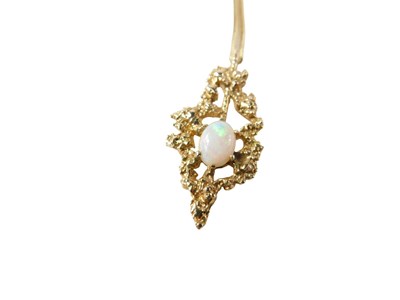 Lot 98 - A 9ct gold abstract pendant and chain, the...
