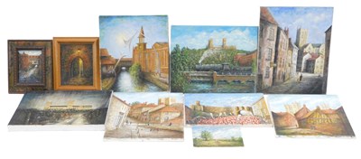 Lot 471 - S Bonney (20thC School). Lincoln scenes, etc.,...