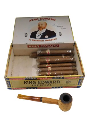 Lot 713 - A King Edward Imperial cigar box, including...