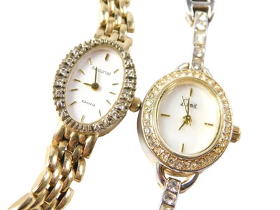 Lot 528 - Two ladies dress watches, comprising an...