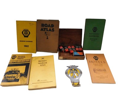 Lot 725 - AA memorabilia, comprising member's handbooks...