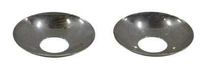 Lot 732 - A pair of silver candlestick sconces, of plain...