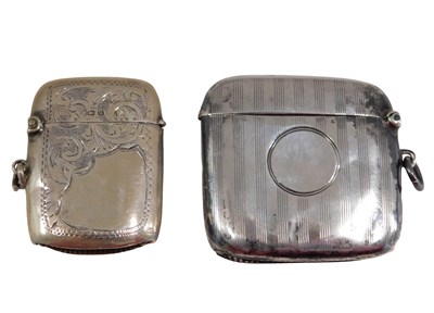 Lot 743 - Two Victorian and later silver match cases,...