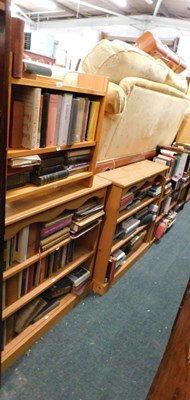 Lot 1669 - Four bookcases, comprising a pair of pine...
