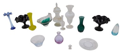 Lot 809 - A collection of coloured glass, comprising two...