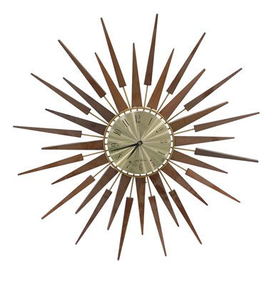 Lot 823 - A Seth Thomas of Scotland sunburst wall clock,...
