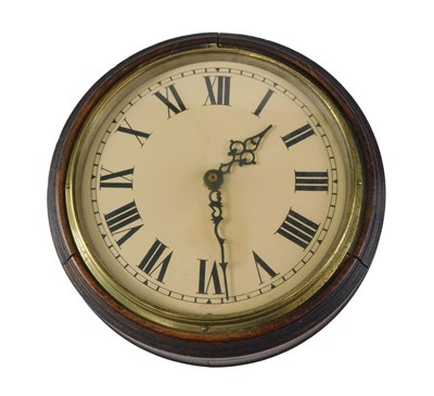 Lot 831 - A 19thC mahogany wall clock, with a brass...