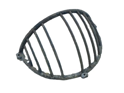 Lot 840 - A wall mounted cast hay rack, 75cm wide.