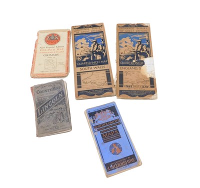 Lot 855 - Two Ordnance survey maps, comprising the GR...