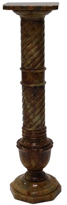 Lot 946 - A variegated onyx jardiniere or plant stand,...