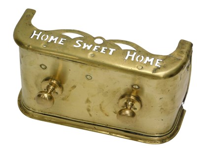 Lot 954 - A late 19thC/early 20thC brass D-shaped fire...