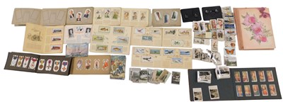 Lot 765 - Albums of cigarette cards, small groups of...
