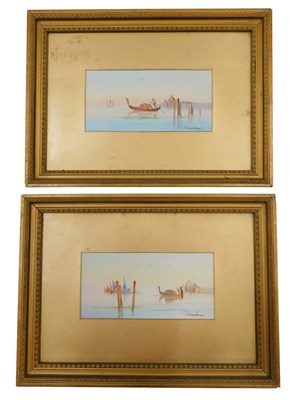 Lot 773 - R Sembrioni (20thC School). Venetian scenes,...