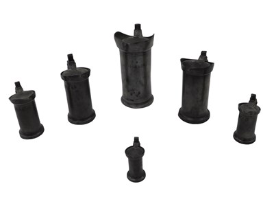 Lot 359 - A collection of 19thC French pewter measures,...