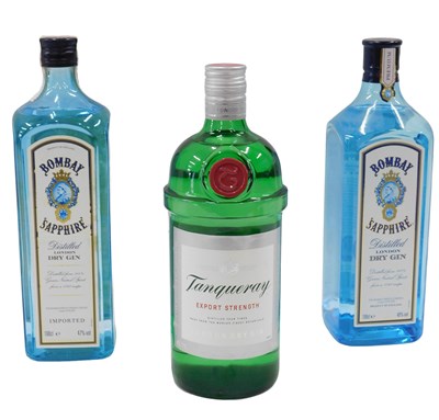 Lot 780 - Three bottles of gin, comprising two 100cl...