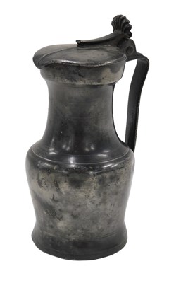 Lot 384 - A late 18th/early 19thC lidded pewter...