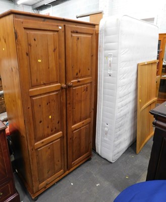 Lot 1507 - An oak veneer double bed frame, with...