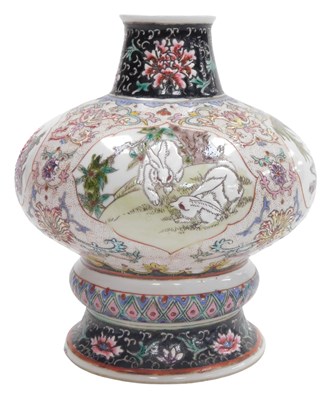 Lot 40 - A late 19thC Chinese Qing dynasty famille noir...