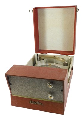 Lot 897 - A Fidelity Radio gramophone, in red and cream...