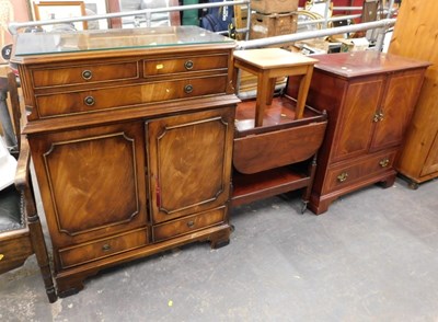 Lot 1541 - A group of furniture, to include a two tier...
