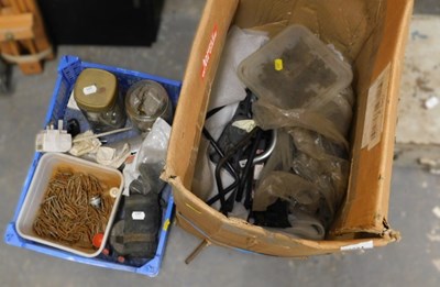 Lot 1584 - Car scissor jacks, tools, and useful items,...