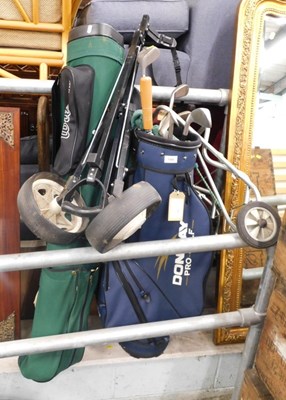Lot 1588 - A Donnay Pro Golf golfing bag, containing golf...