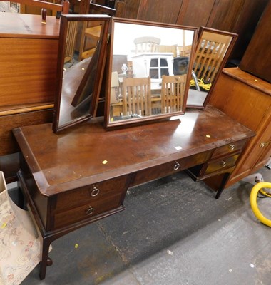 Lot 1554 - A stag minstrel mirror back dressing table,...