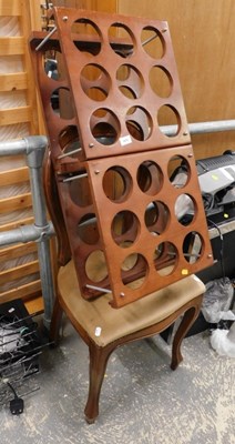 Lot 1675 - A mahogany balloon back chair, with tan...