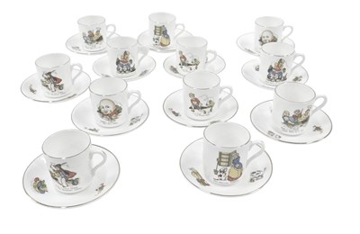 Lot 866 - A child's part tea set, with the nursery...