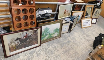 Lot 1678 - Framed pictures and prints, to include a study...
